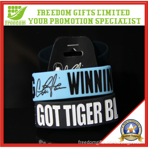 Headcard Packed 1 Inch Silicone Wristband (FREEDOM-SB030)